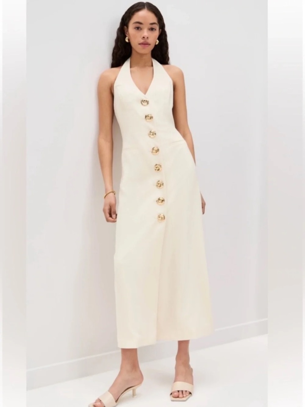 The Wolf Gang Irida Maxi Dress in Ivory Vest NWT